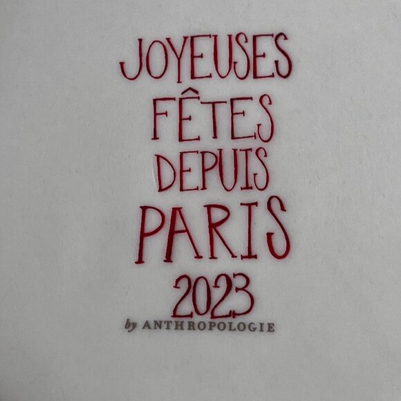 NEW Anthropologie Holiday in the City Stoneware Dessert Plate 2023 Christmas - Picture 7 of 7